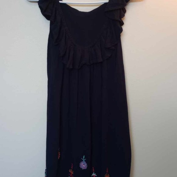 Aeropostale Bohemian Embroidered Ruffled swing babydoll dress size xs - Picture 5 of 6